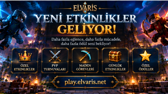 Elvaris Haber - YENİ ETKİNLİKLER GELİYOR!